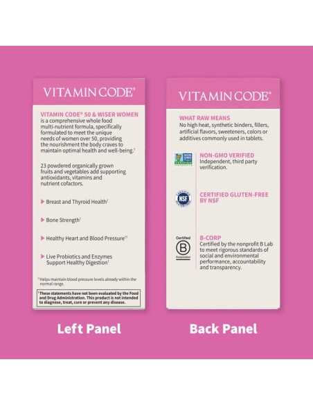 Vitamin Code 50 & Wiser Women 120 vcaps