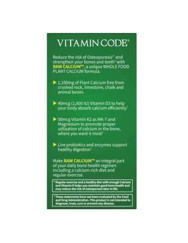 Vitamin Code Raw Calcium 120 vcaps
