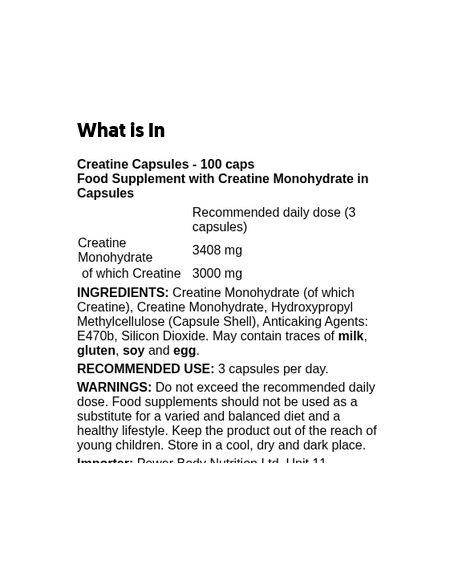 Creatine Capsules 100 caps