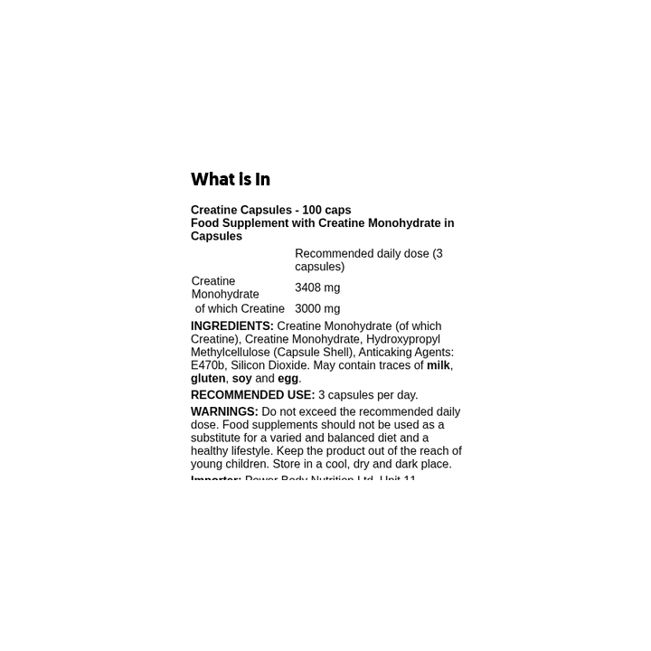 Creatina monoidrato in capsule Weider | 3000 mg