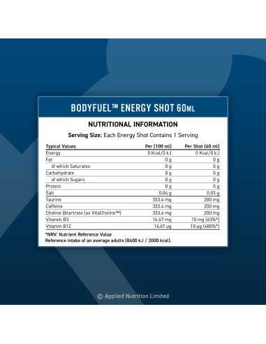 Bodyfuel Energy Shots 12 x 60 ml