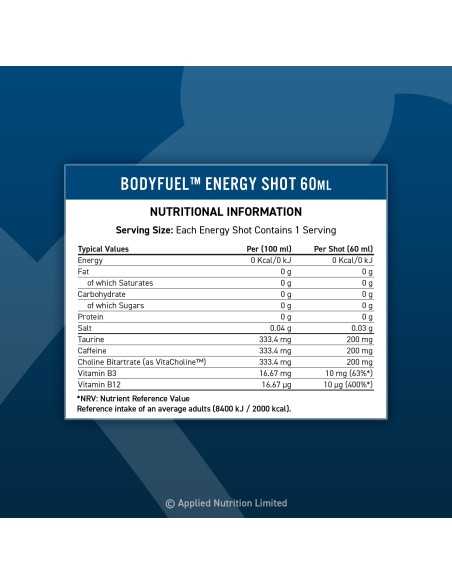 Bodyfuel Energy Shots 12 x 60 ml