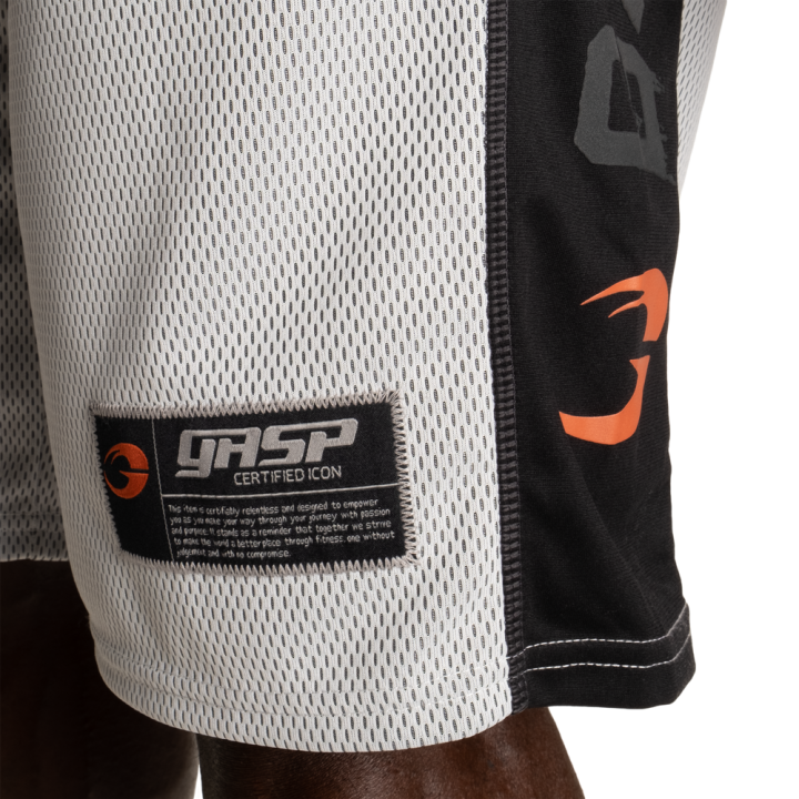 GASP No1 Mesh Shorts White/Black - Pantaloncini Palestra Uomo