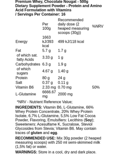 Premium Whey 500 grams