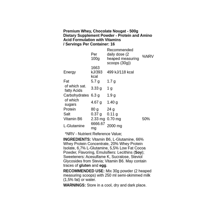 Proteine Whey Concentrate Isolate Weider | B6