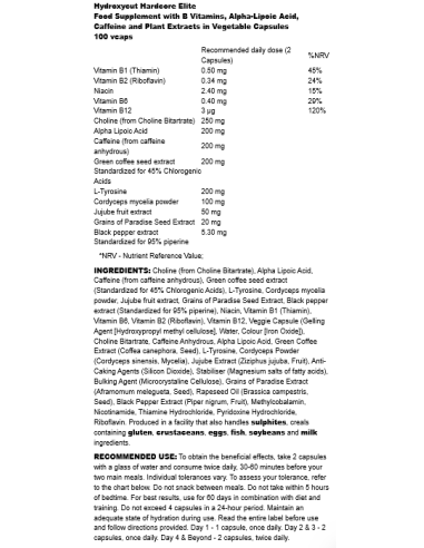 Hydroxycut Hardcore Elite 100 vcaps