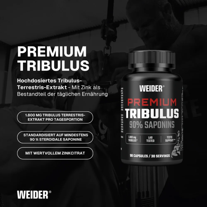 Integratore Tribulus terrestris Weider: 90% saponine