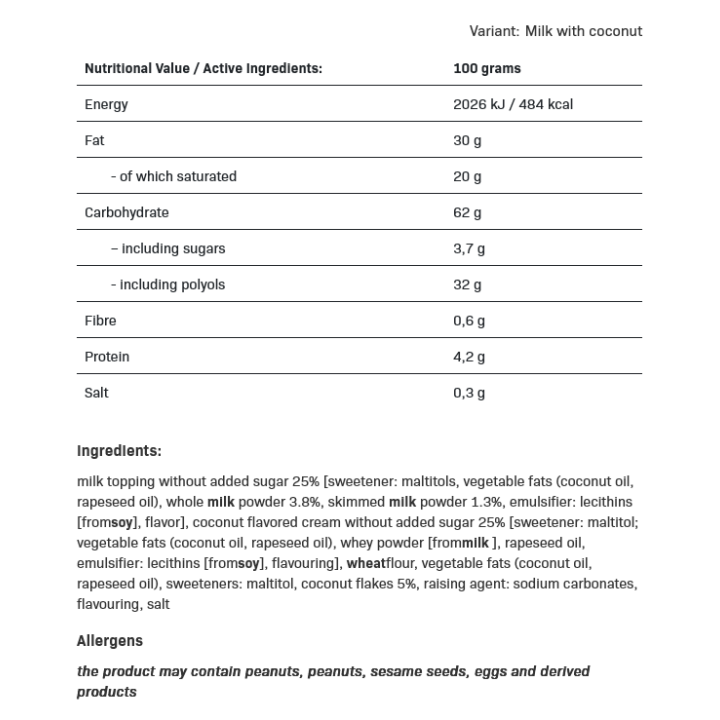 Biscotti senza zuccheri aggiunti ALLNUTRITION: maltitolo