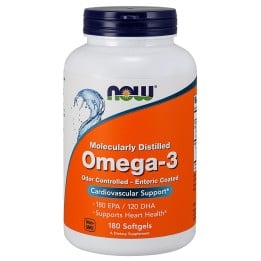 Omega 3 Fish Oil NOW Foods: 180 mg EPA, 120 mg DHA