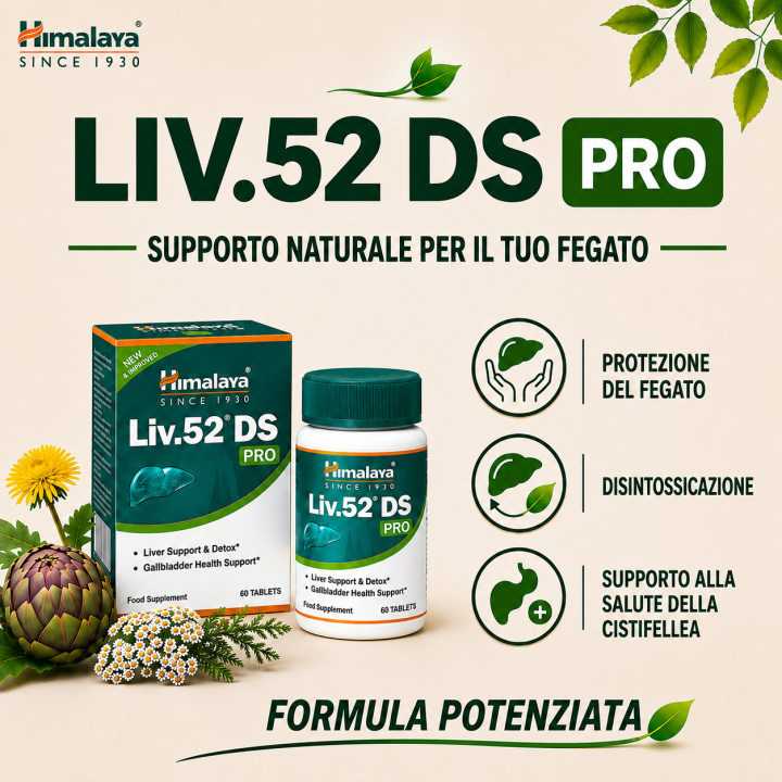 Liv.52 DS PRO 60 compresse Himalaya per il fegato