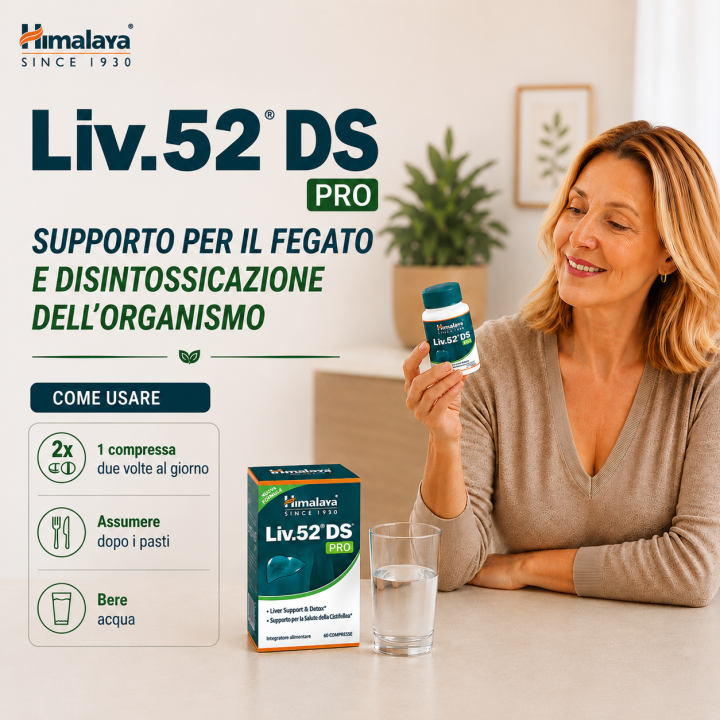 Liv.52 DS PRO 60 compresse Himalaya per il fegato