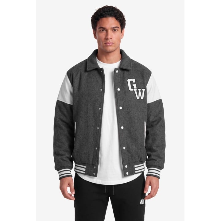 Giacca varsity uomo Gorilla Wear: patch e branding