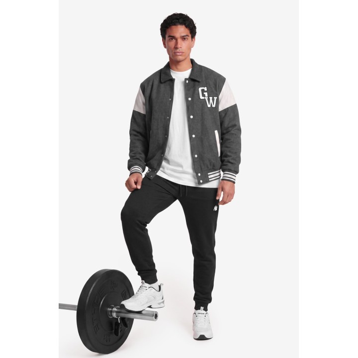 Giacca varsity uomo Gorilla Wear: patch e branding