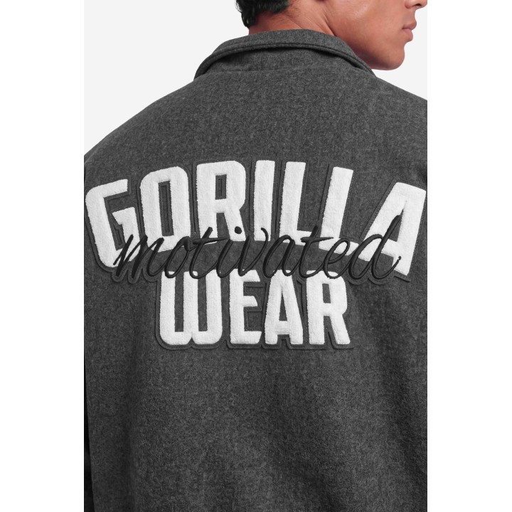 Giacca varsity uomo Gorilla Wear: patch e branding