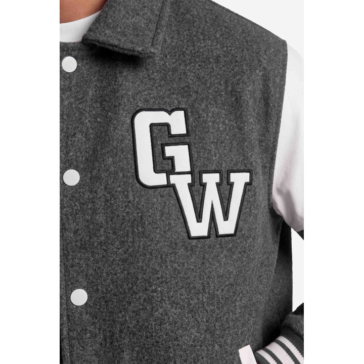 Giacca varsity uomo Gorilla Wear: patch e branding