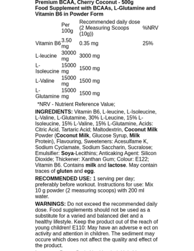 Premium BCAA 500 grams