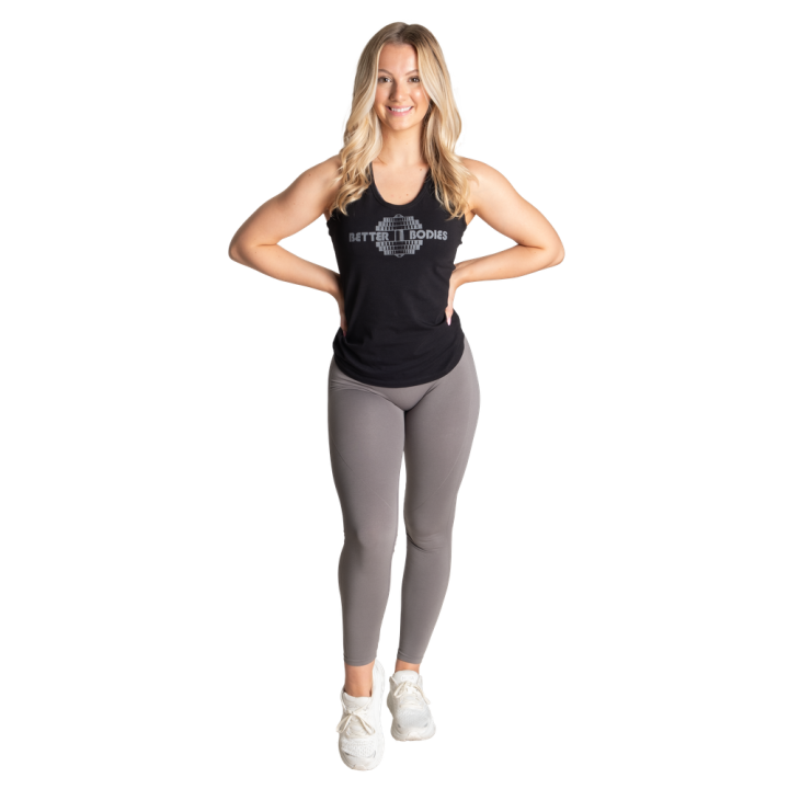 Women's Racerback Tank Black Better Bodies: BCI Cotton