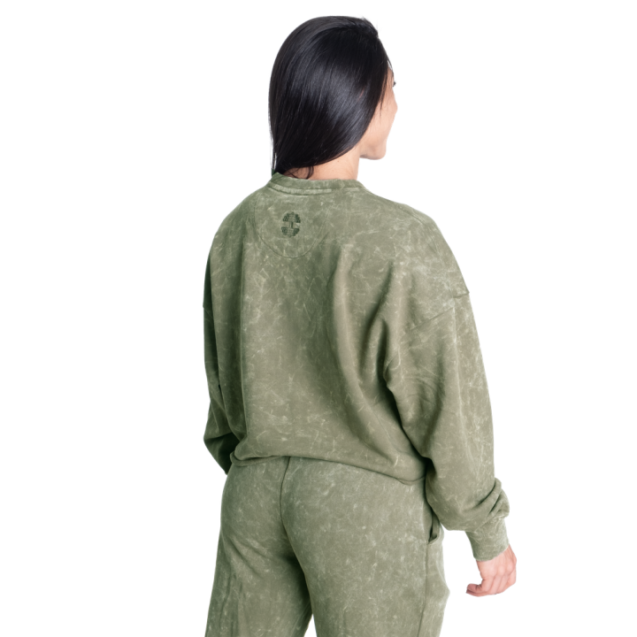 Women's cropped sweater green Better Bodies: 100% cotton