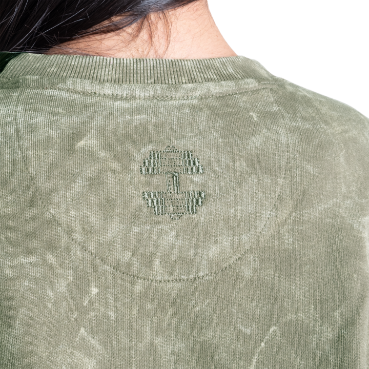 Women's cropped sweater green Better Bodies: 100% cotton