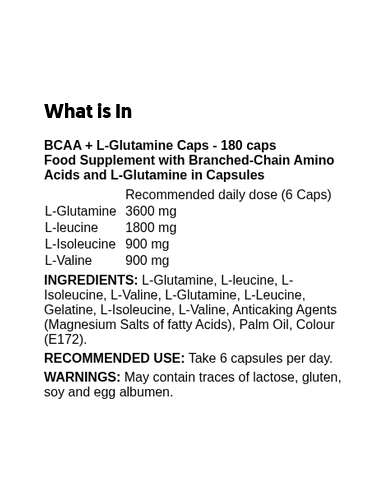 BCAA + L-Glutamine Caps 180 caps