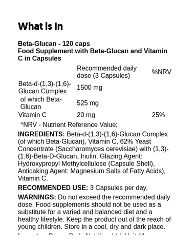 Beta-Glucan 120 caps