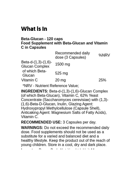 Beta-Glucan 120 caps