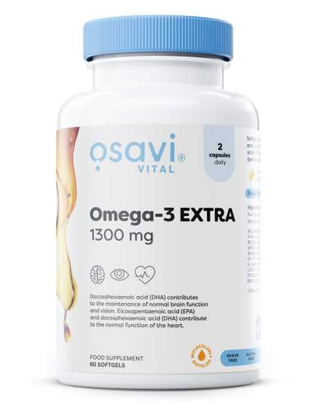Omega-3 Extra Molecularly Distilled 1300mg (Lemon) 60 softgels