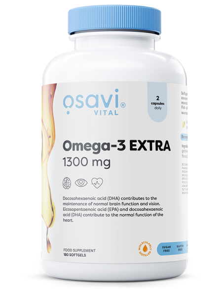 Omega-3 Extra Molecularly Distilled 1300mg (Lemon) 180 softgels