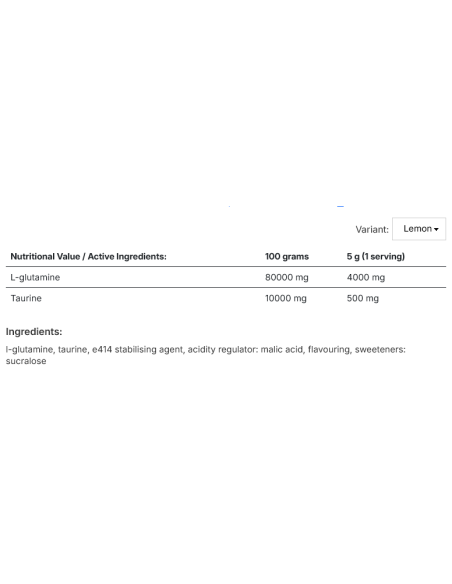 Glutamine Recovery Amino 500 grams