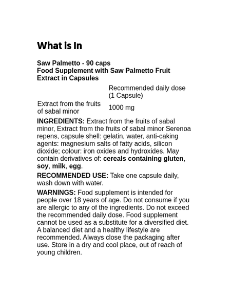 Saw Palmetto 90 caps