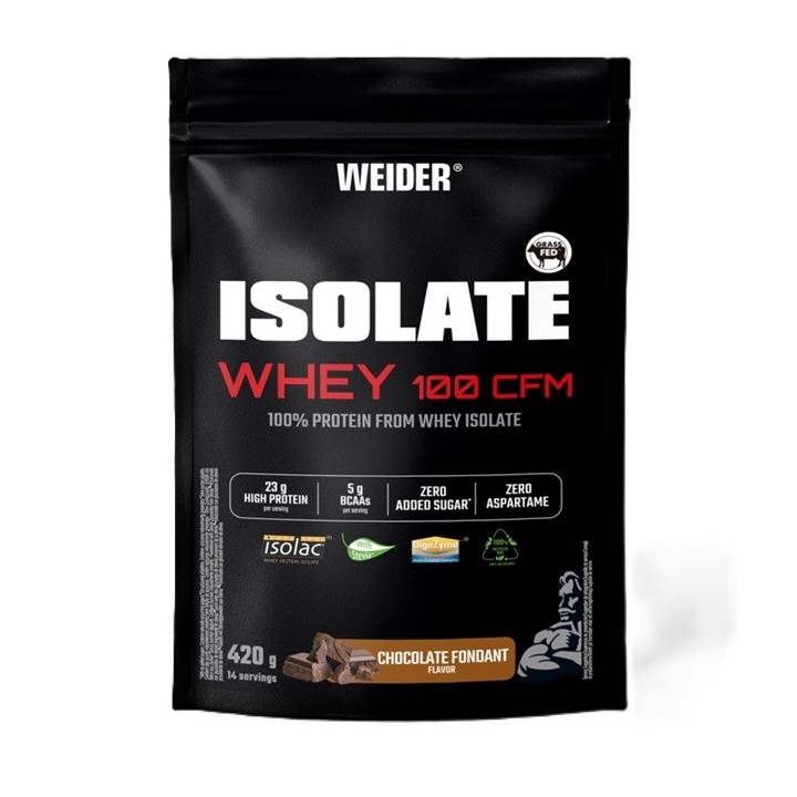 Proteine whey isolate 420 g Weider: stevia, senza aspartame