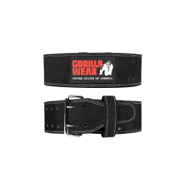 Leather Lifting Belt 4 Inch Gorilla Wear: Double Stitching