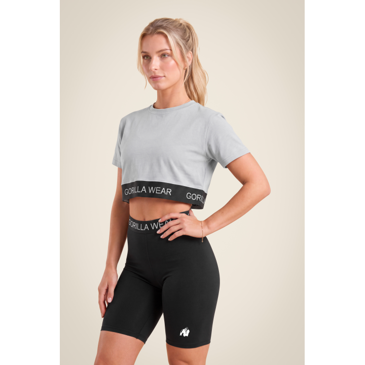 T-shirt sportiva donna Gorilla Wear: cropped elasticizzata