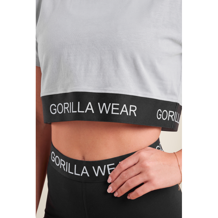 T-shirt sportiva donna Gorilla Wear: cropped elasticizzata