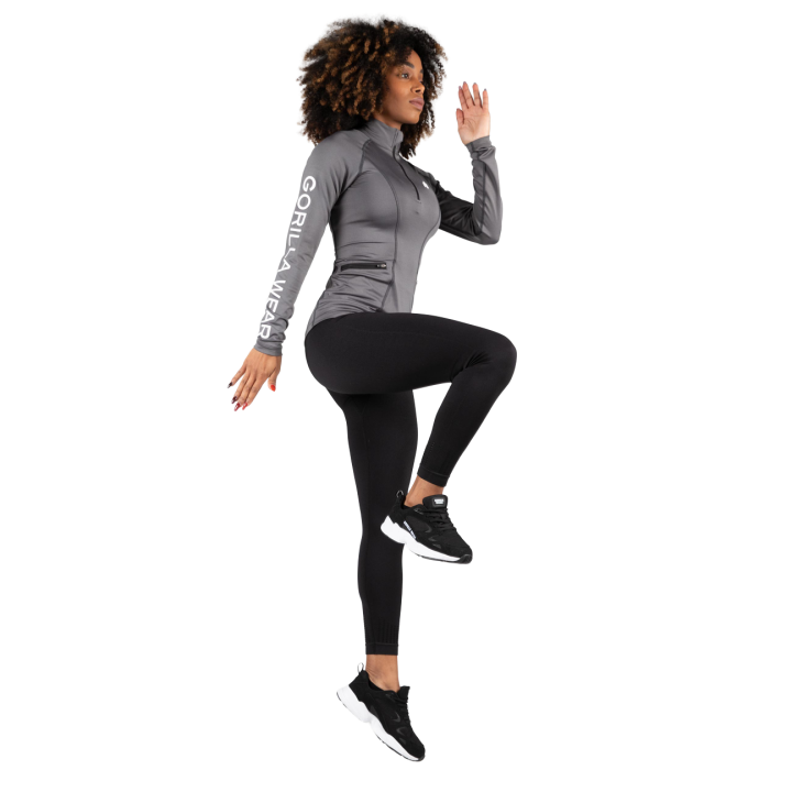 Women's Long Sleeve Gym Top Gorilla Wear: Half Zip