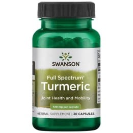 Integratore di curcuma Swanson: 1,44 g per dose