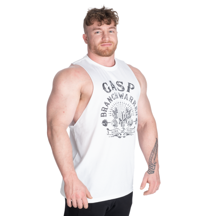 Canotta bodybuilding uomo GASP: cut-out 140 g/m²