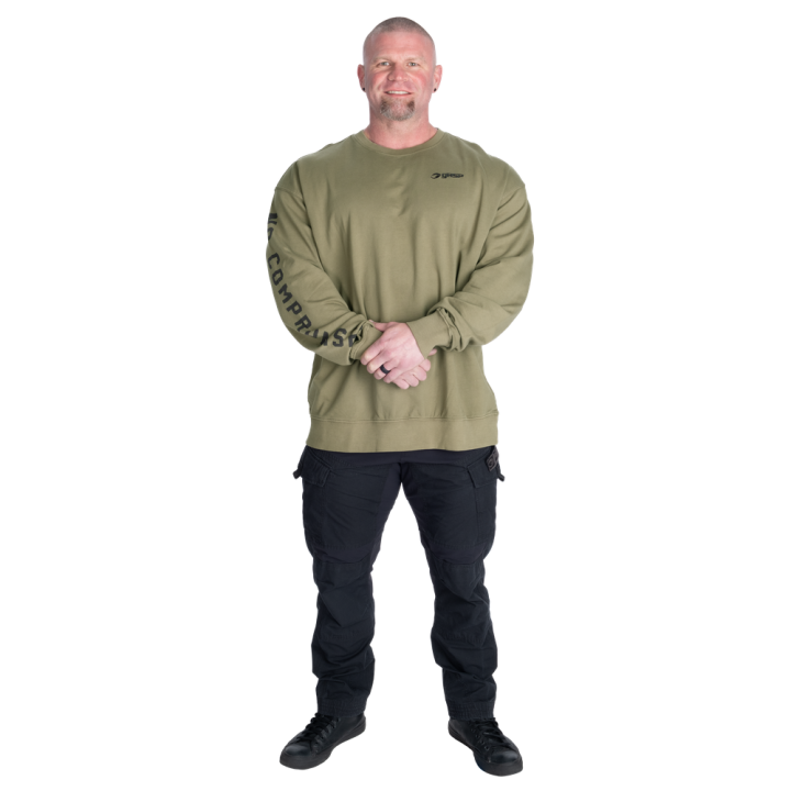 Felpa girocollo uomo Gasp: cotone acid wash
