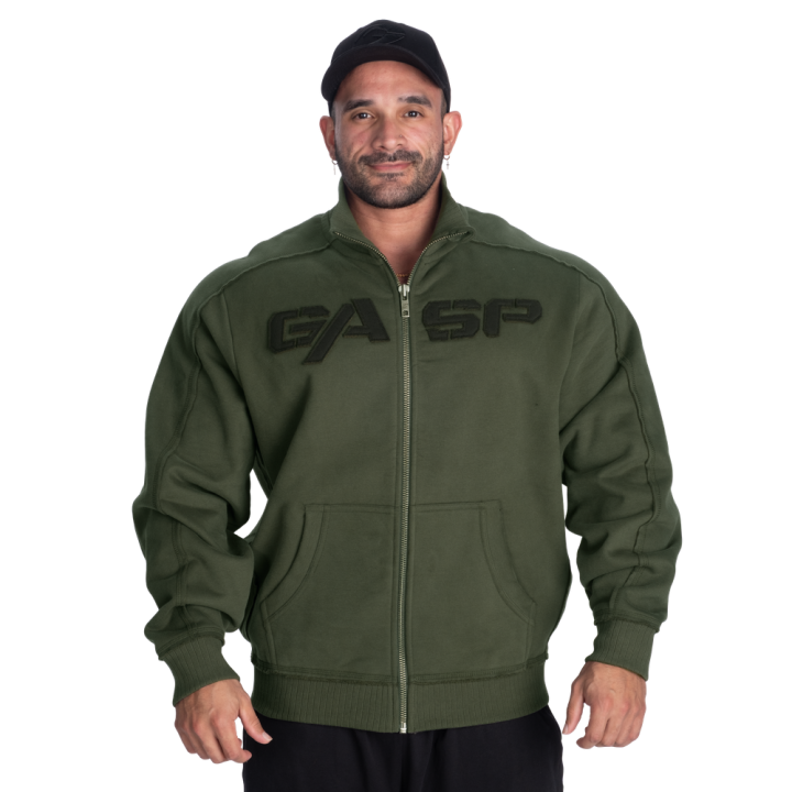 GASP gym sweatshirt: full zip 435 GSM