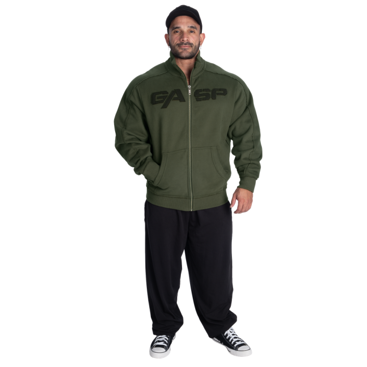 GASP gym sweatshirt: full zip 435 GSM