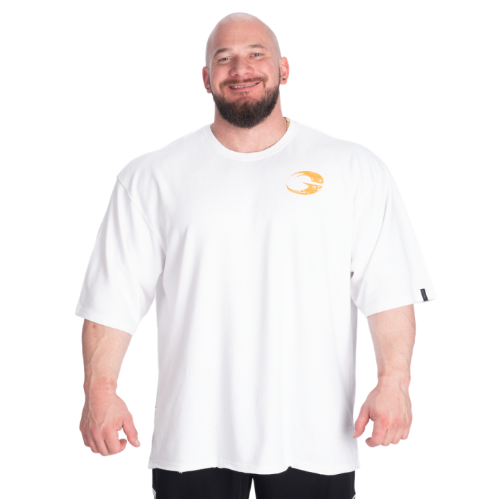 GASP oversized men's gym tee: heavyweight bio-washed