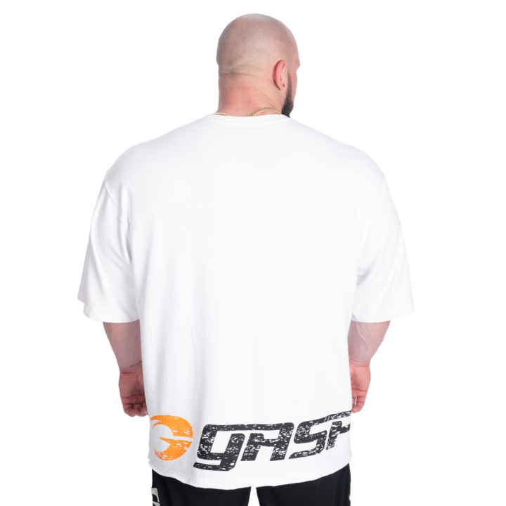 GASP oversized men's gym tee: heavyweight bio-washed
