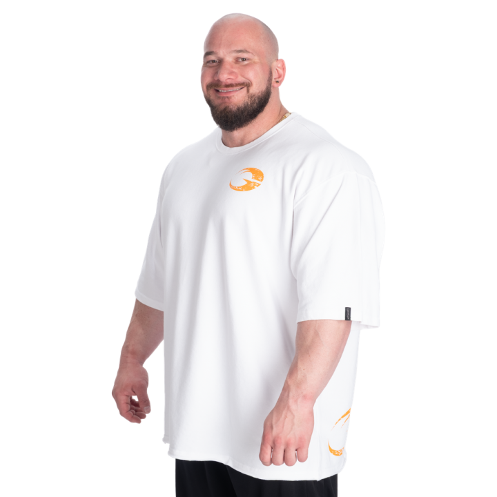 GASP oversized men's gym tee: heavyweight bio-washed