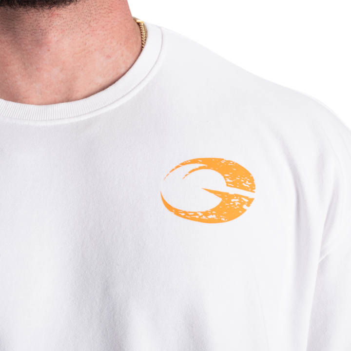 GASP oversized men's gym tee: heavyweight bio-washed