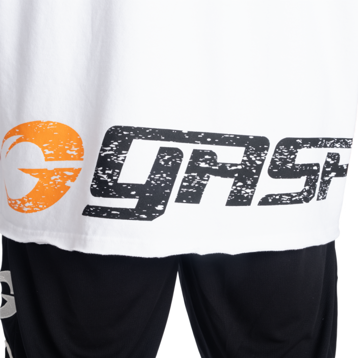 GASP oversized men's gym tee: heavyweight bio-washed