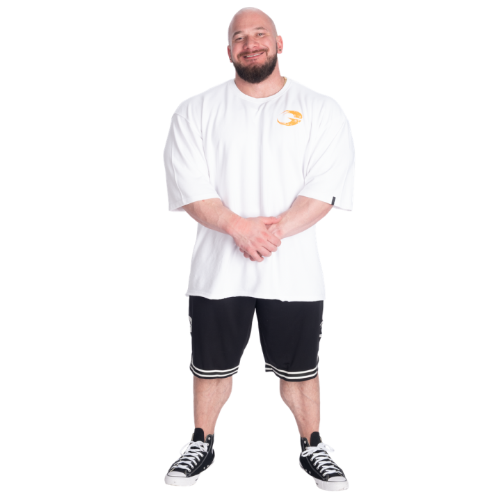 GASP oversized men's gym tee: heavyweight bio-washed