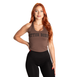 Canotta Crop Donna Better Bodies: Schiena a T in Cotone