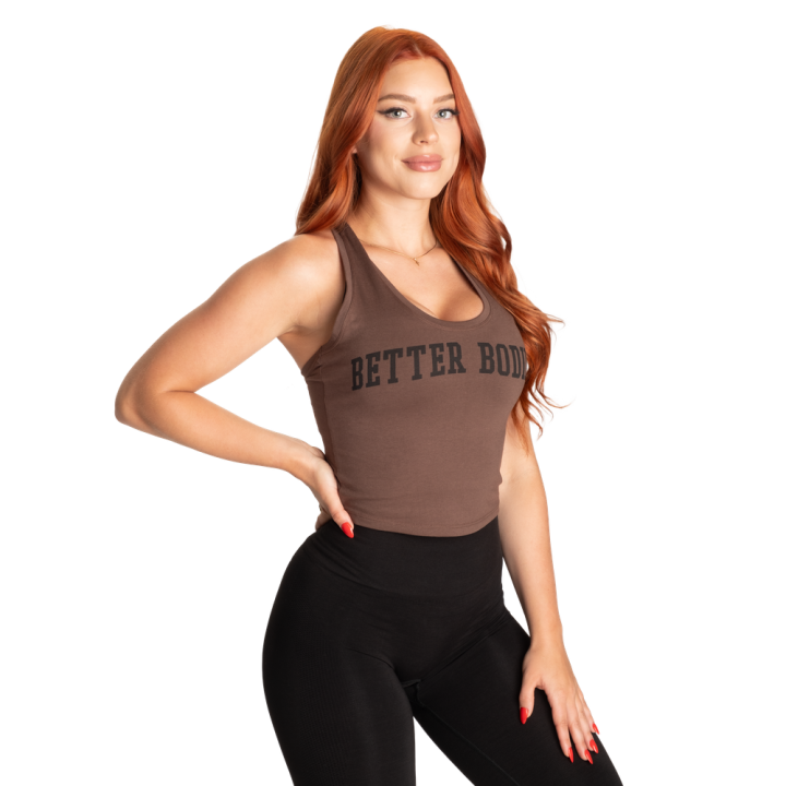 Women's Crop Top Better Bodies: Cotton-Blend T-Back