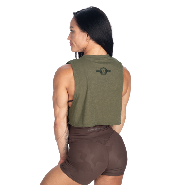 Canotta crop donna Better Bodies: 100% cotone BCI slub