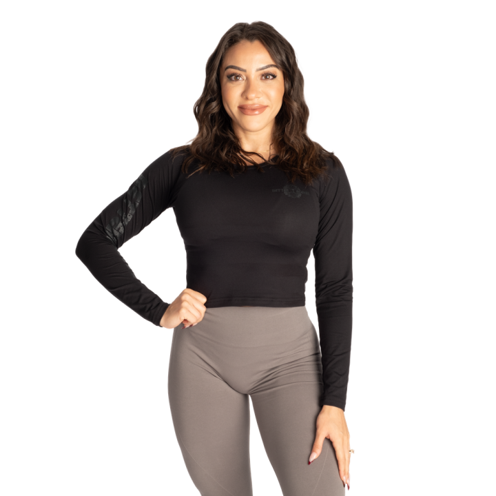 Crop top manica lunga donna Better Bodies: poliestere